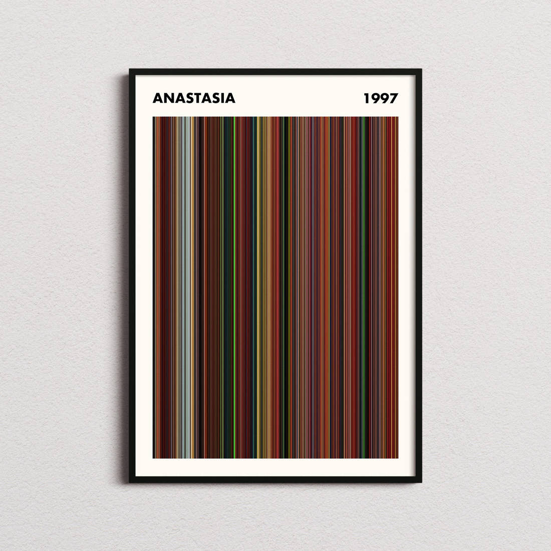 Anastasia Movie Barcode Poster - Simplified