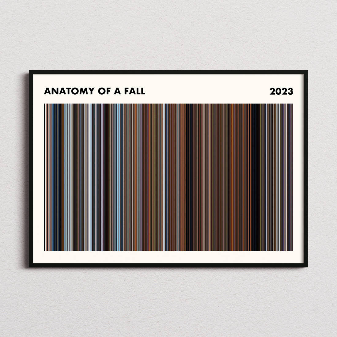 Anatomy of a Fall Movie Barcode Poster - Simplified