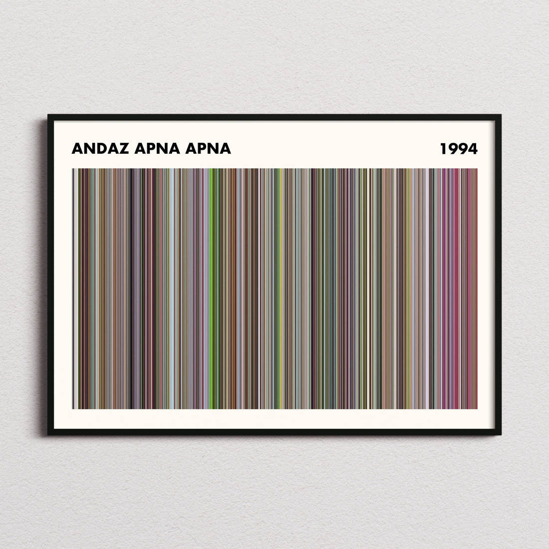 Andaz Apna Apna Movie Barcode Poster - Simplified