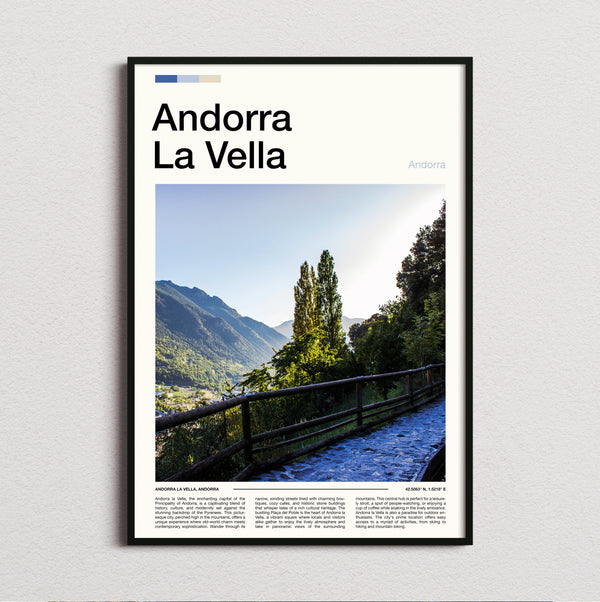 Andorra La Vella - Mountain Walkway - Travel Print