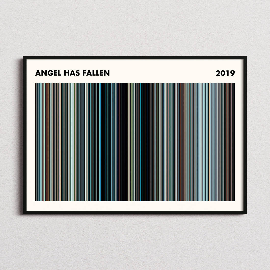 Angel Has Fallen Movie Barcode Poster - Simplified