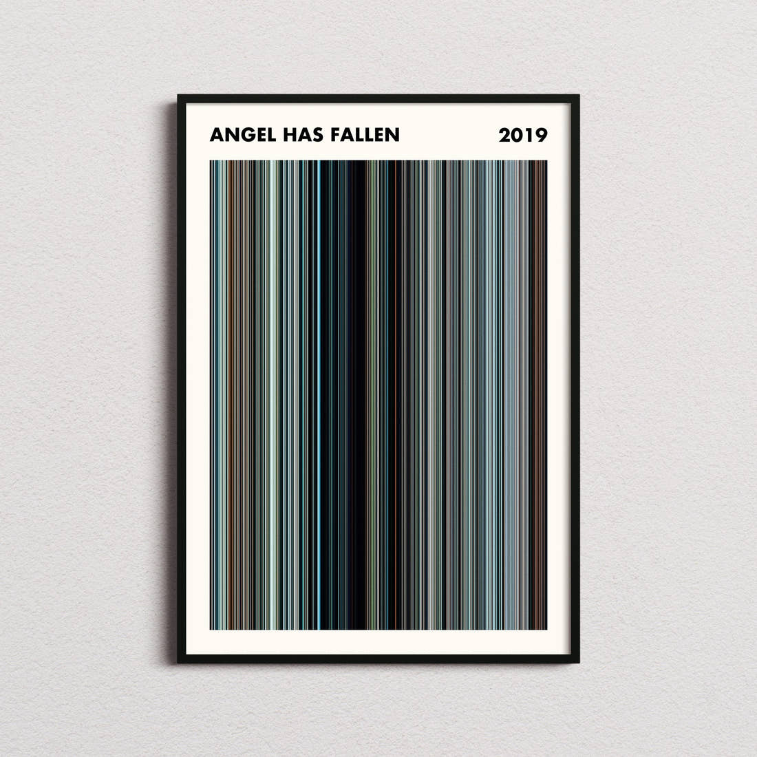 Angel Has Fallen Movie Barcode Poster - Simplified