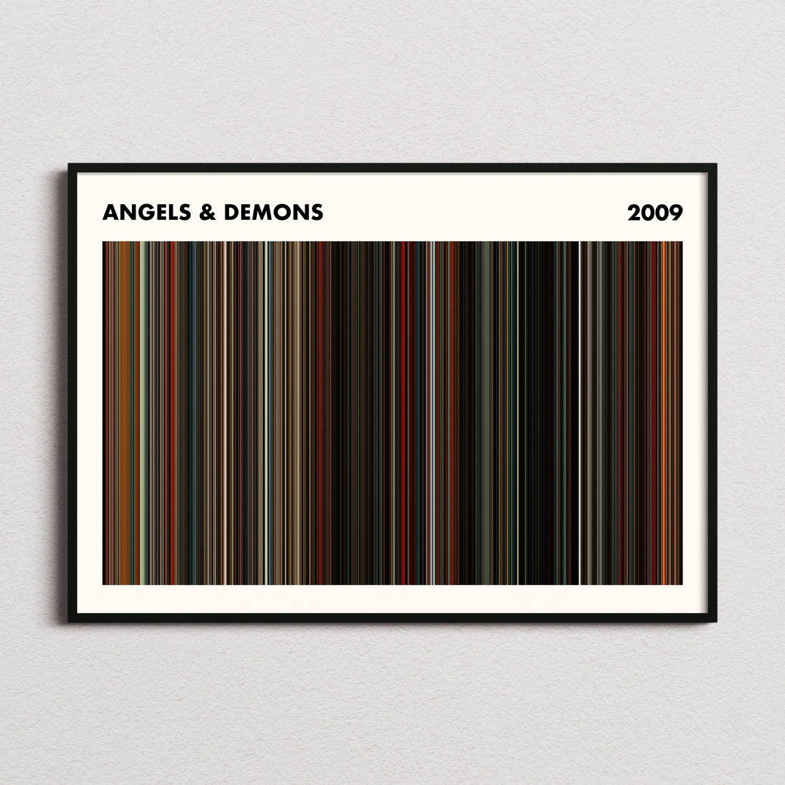 Angels & Demons Movie Barcode Poster - Simplified
