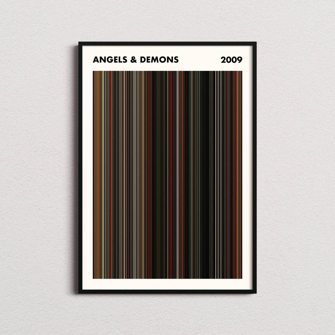 Angels & Demons Movie Barcode Poster - Simplified
