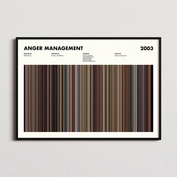 Anger Management Movie Barcode Poster
