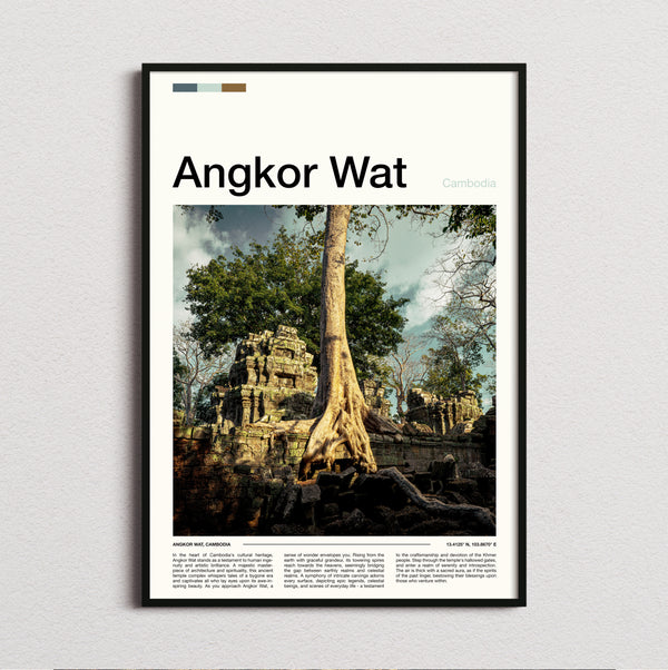 Angkor Wat - Tree Roots Over Ruins - Travel Print