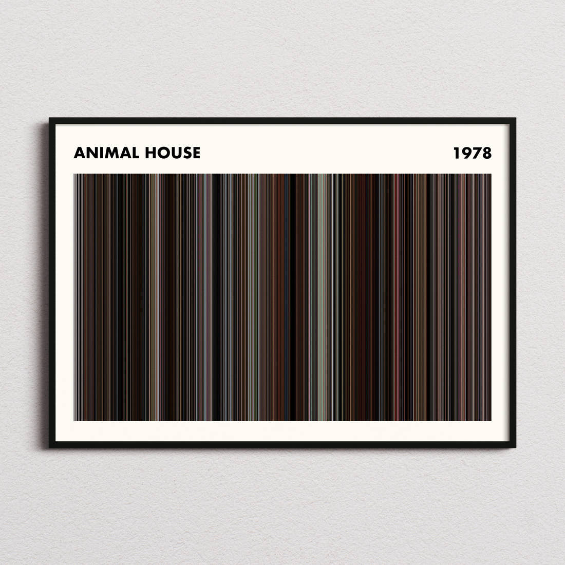 Animal House Movie Barcode Poster - Simplified