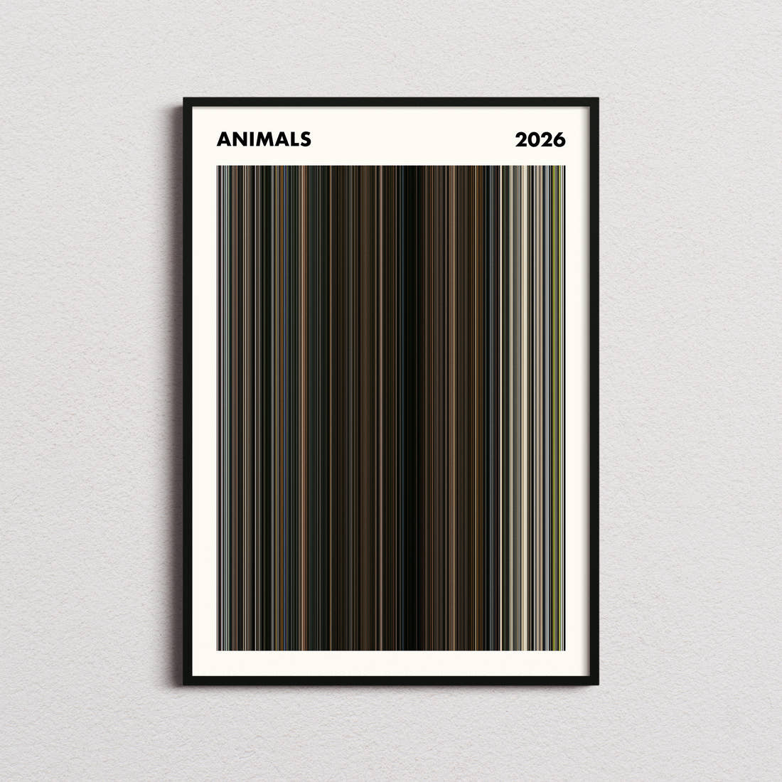 Animals Movie Barcode Poster - Simplified