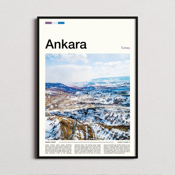 Ankara - Snowy Mountains - Travel Print