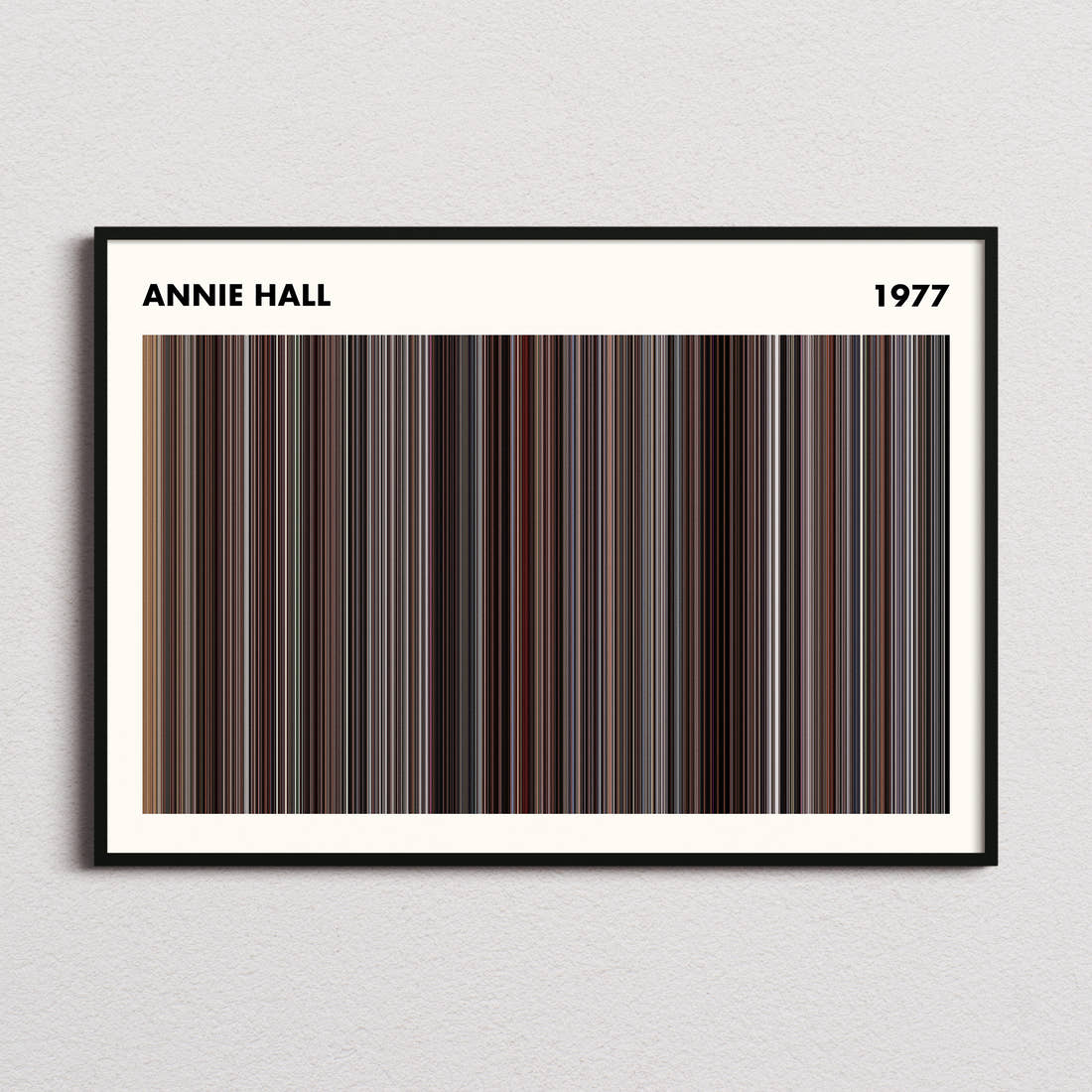 Annie Hall Movie Barcode Poster - Simplified