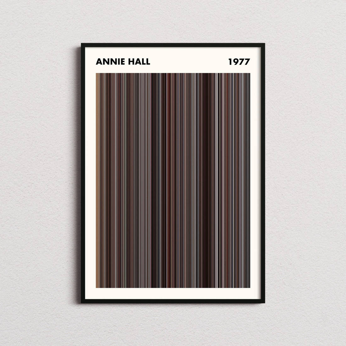 Annie Hall Movie Barcode Poster - Simplified