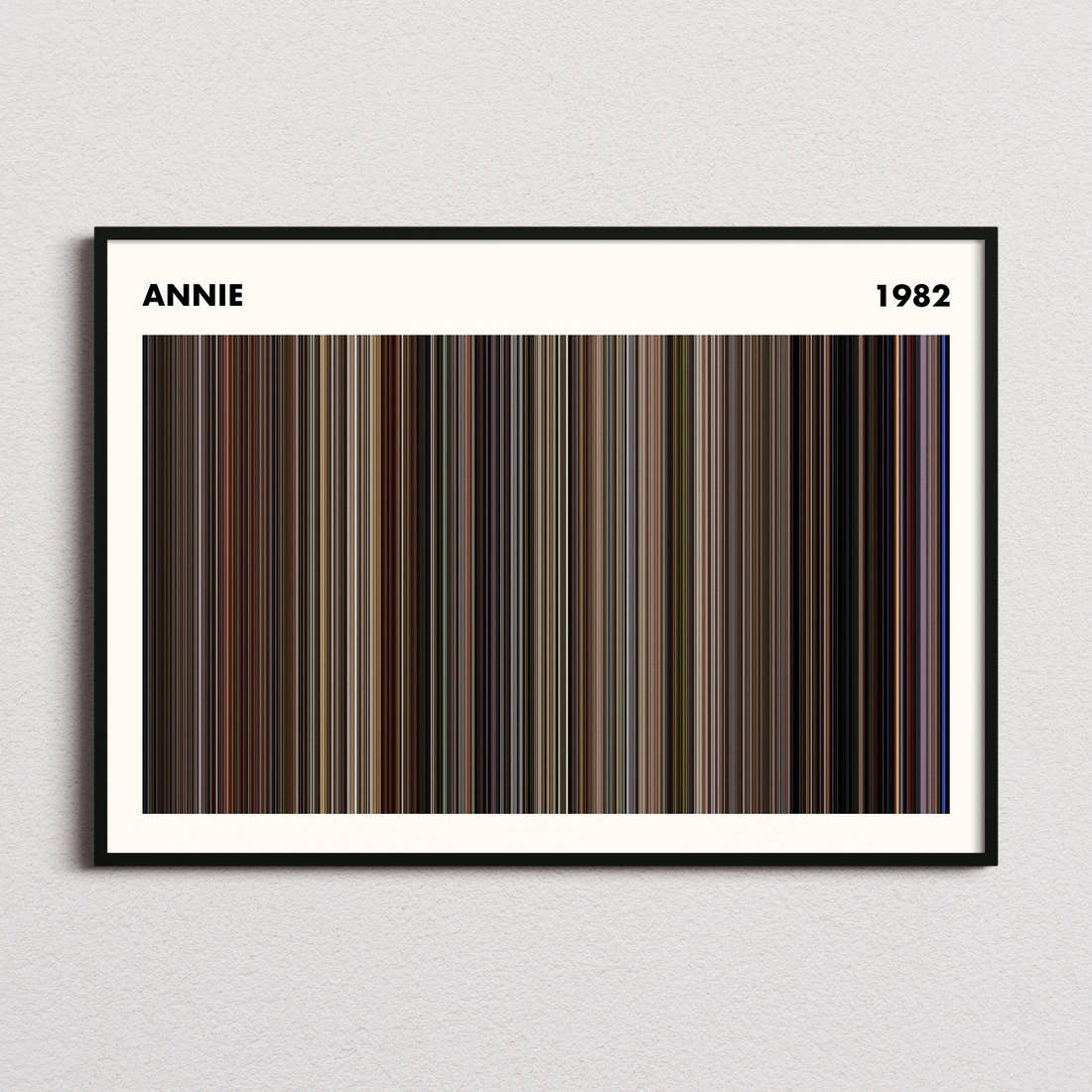Annie Movie Barcode Poster - Simplified