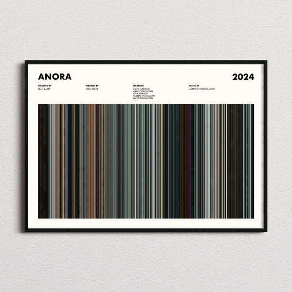 Anora Movie Barcode Poster