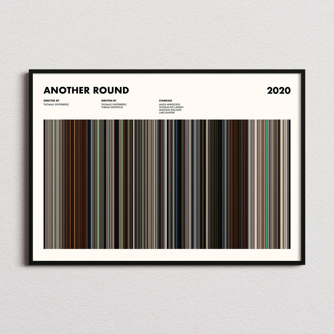 Another Round Movie Barcode Poster