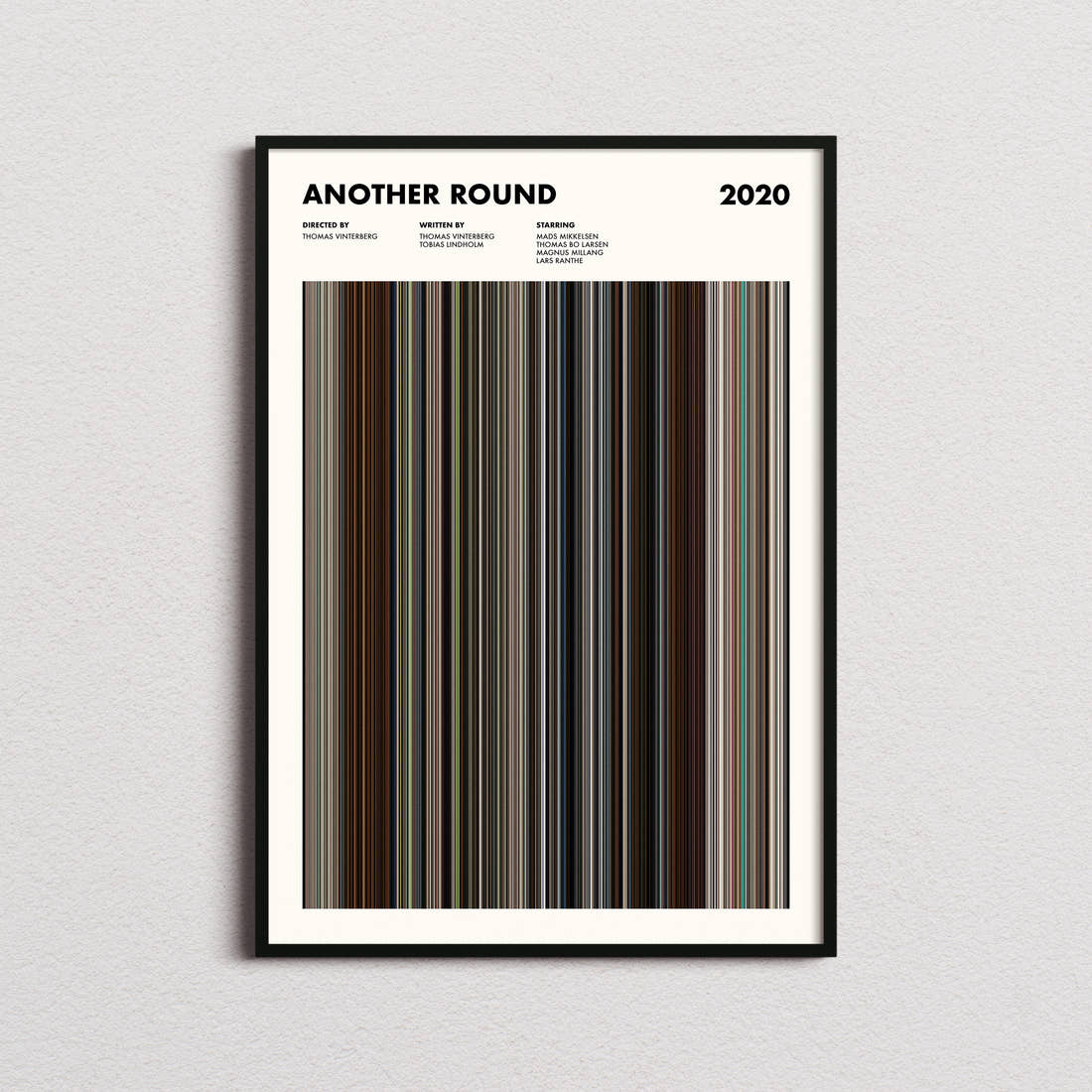Another Round Movie Barcode Poster