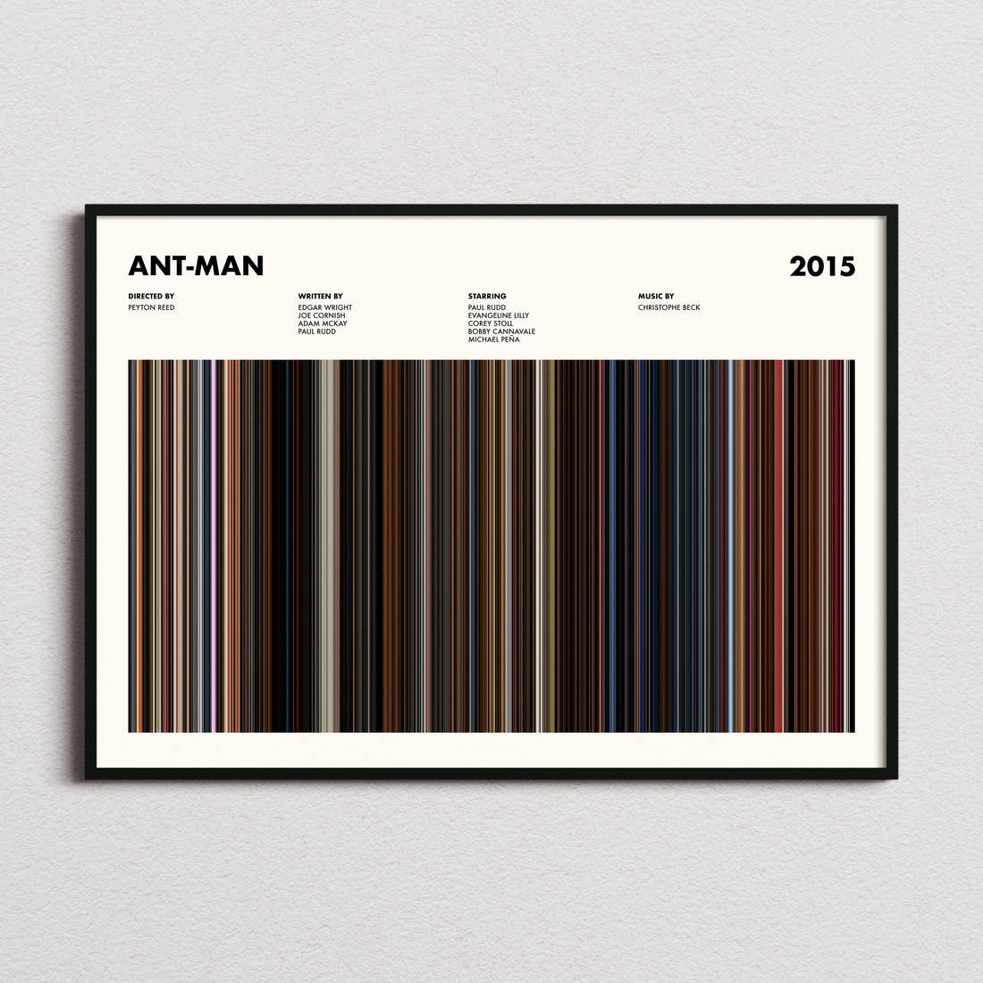 Ant-Man Movie Barcode Poster