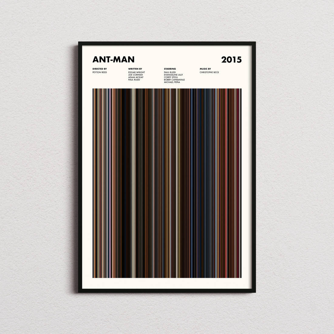 Ant-Man Movie Barcode Poster