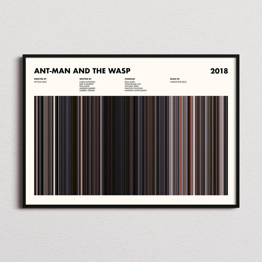Ant-Man and the Wasp Movie Barcode Poster