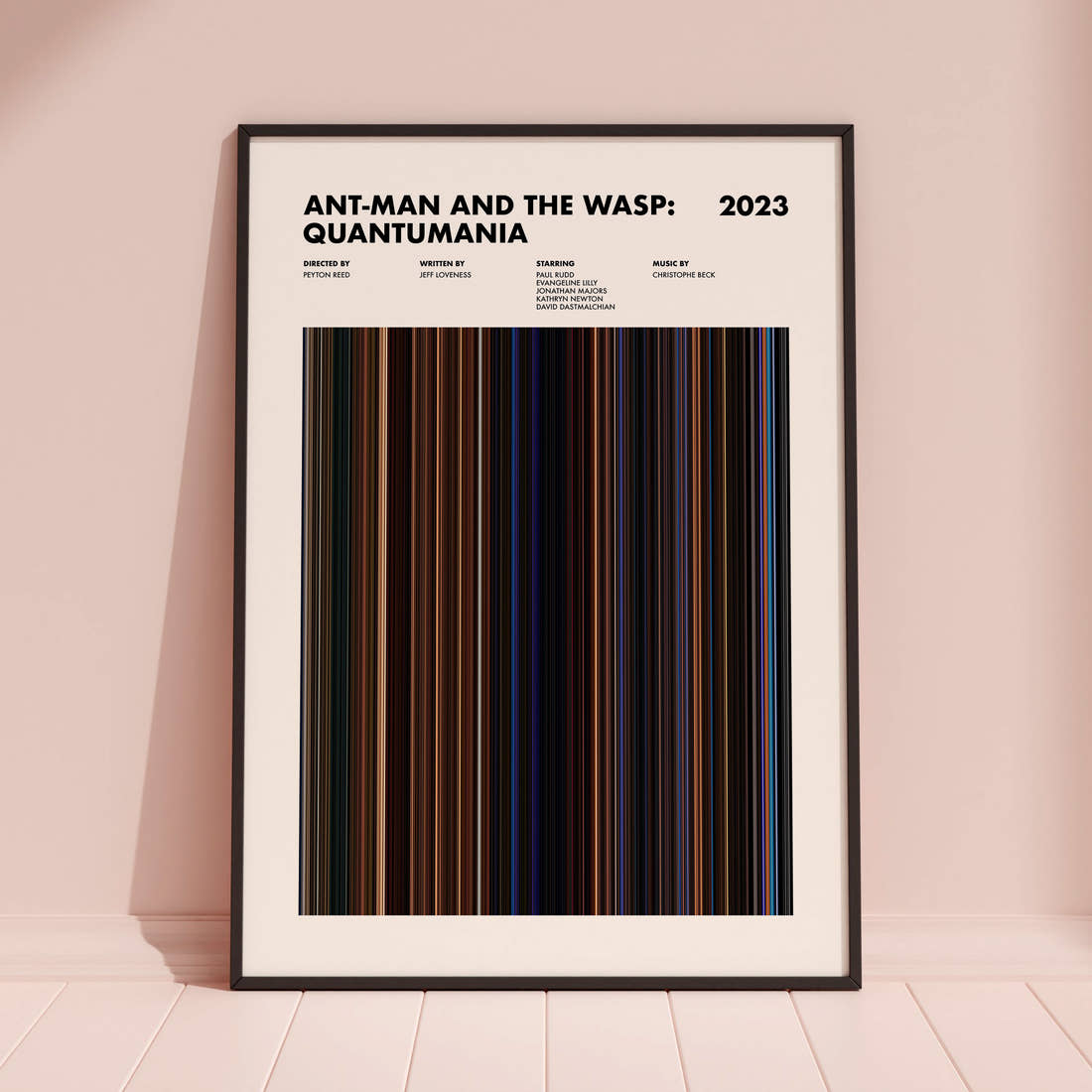 Ant-Man and the Wasp: Quantumania Movie Barcode Poster