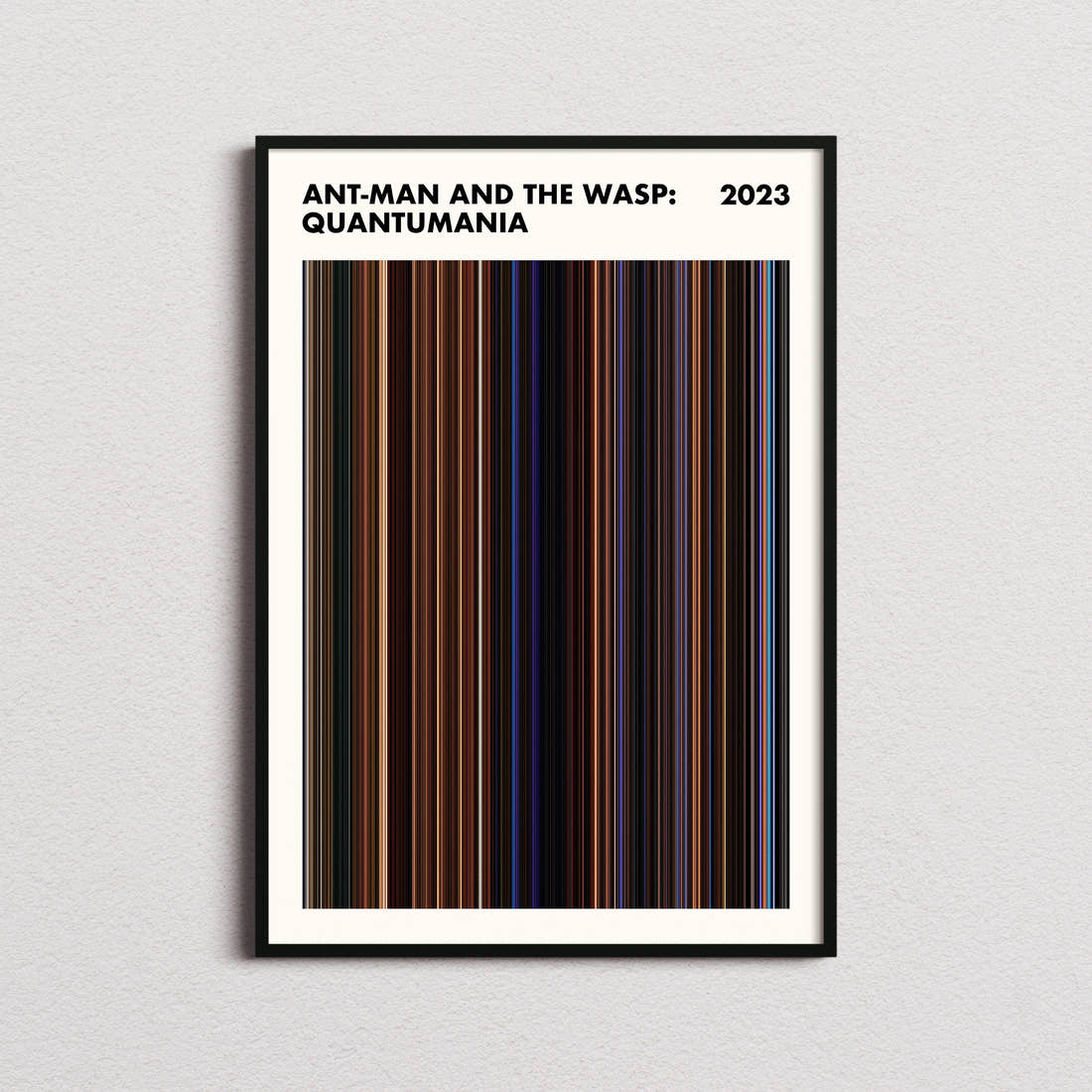 Ant-Man and the Wasp: Quantumania Movie Barcode Poster - Simplified