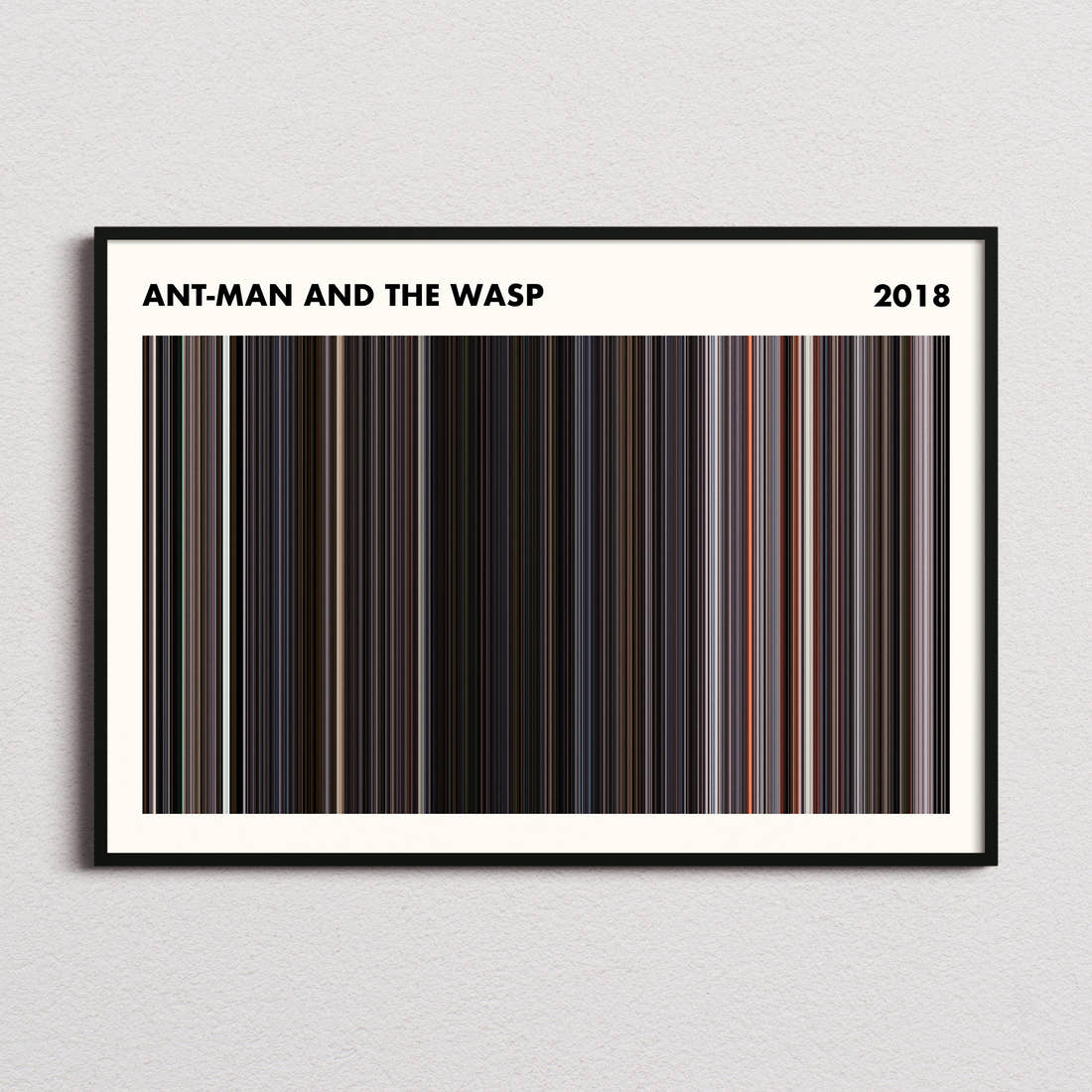 Ant-Man and the Wasp Movie Barcode Poster - Simplified