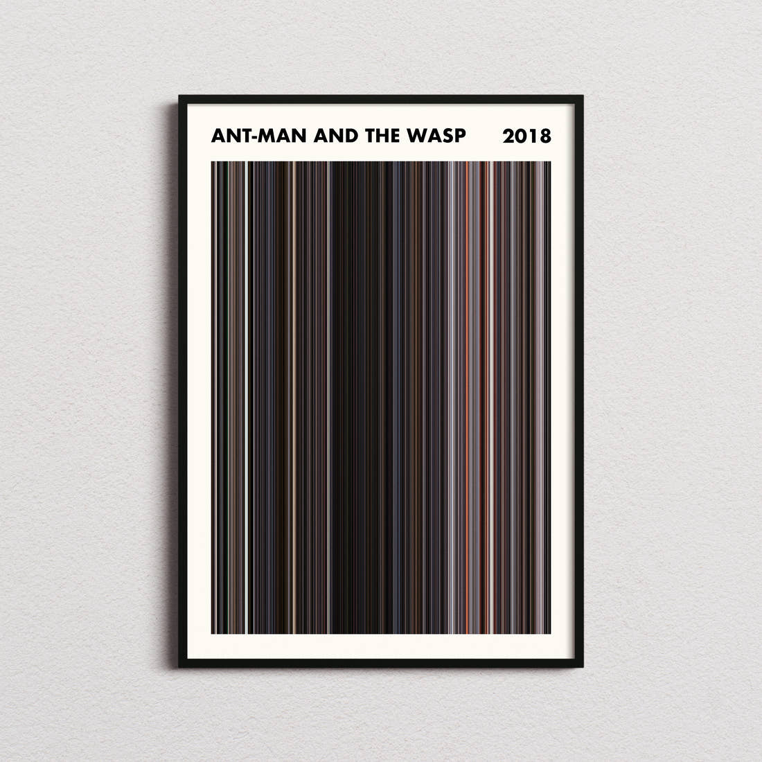 Ant-Man and the Wasp Movie Barcode Poster - Simplified
