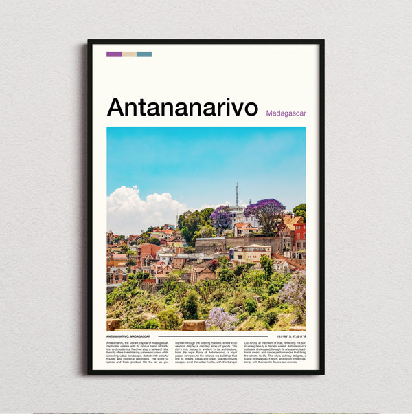Antananarivo - Hillside Houses - Travel Print