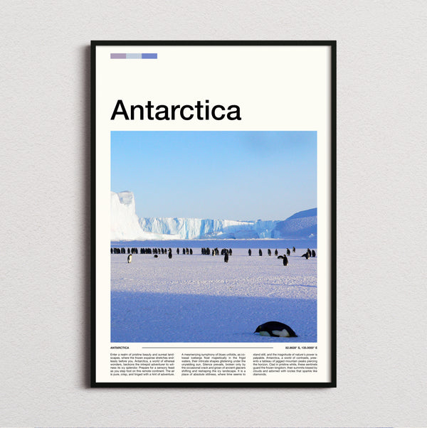 Antarctica - Penguins On The Ice - Travel Print