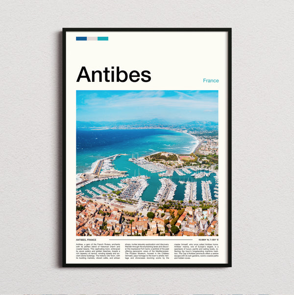Antibes - Marina Aerial View - Travel Print