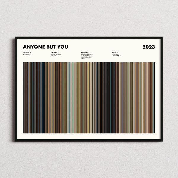 Anyone but You Movie Barcode Poster