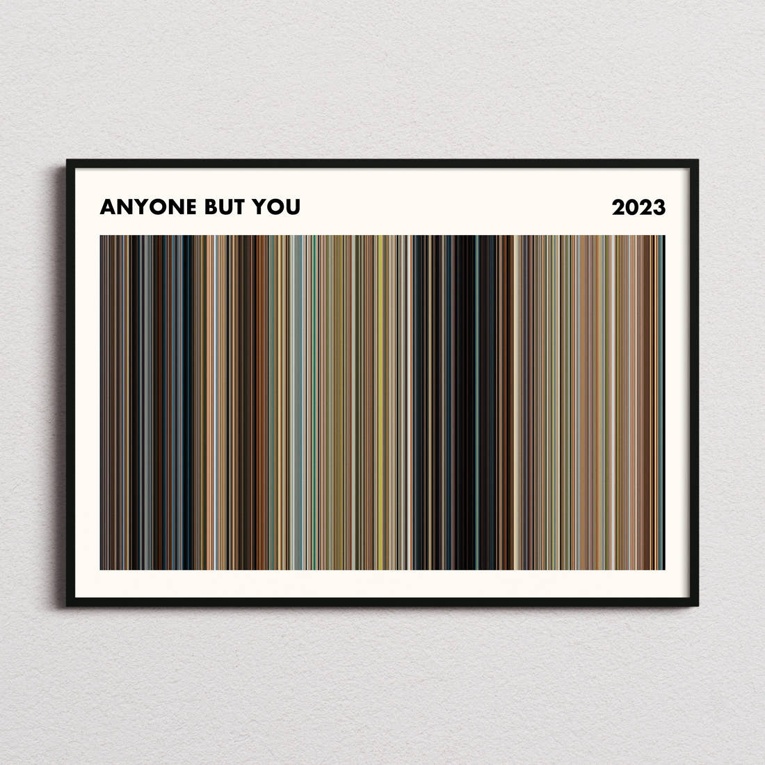 Anyone but You Movie Barcode Poster - Simplified