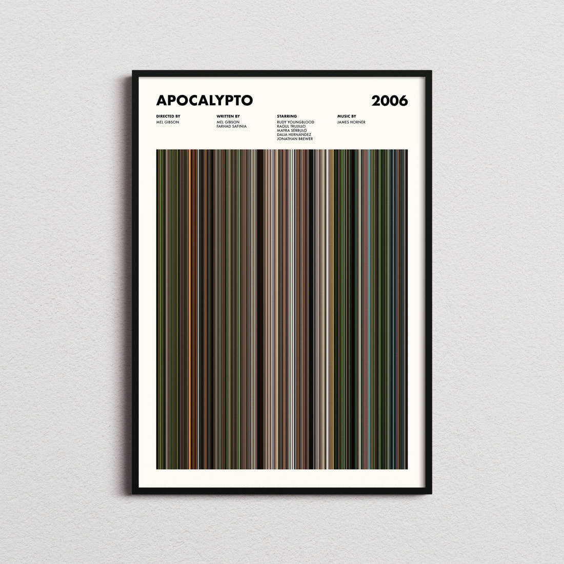 Apocalypto Movie Barcode Poster