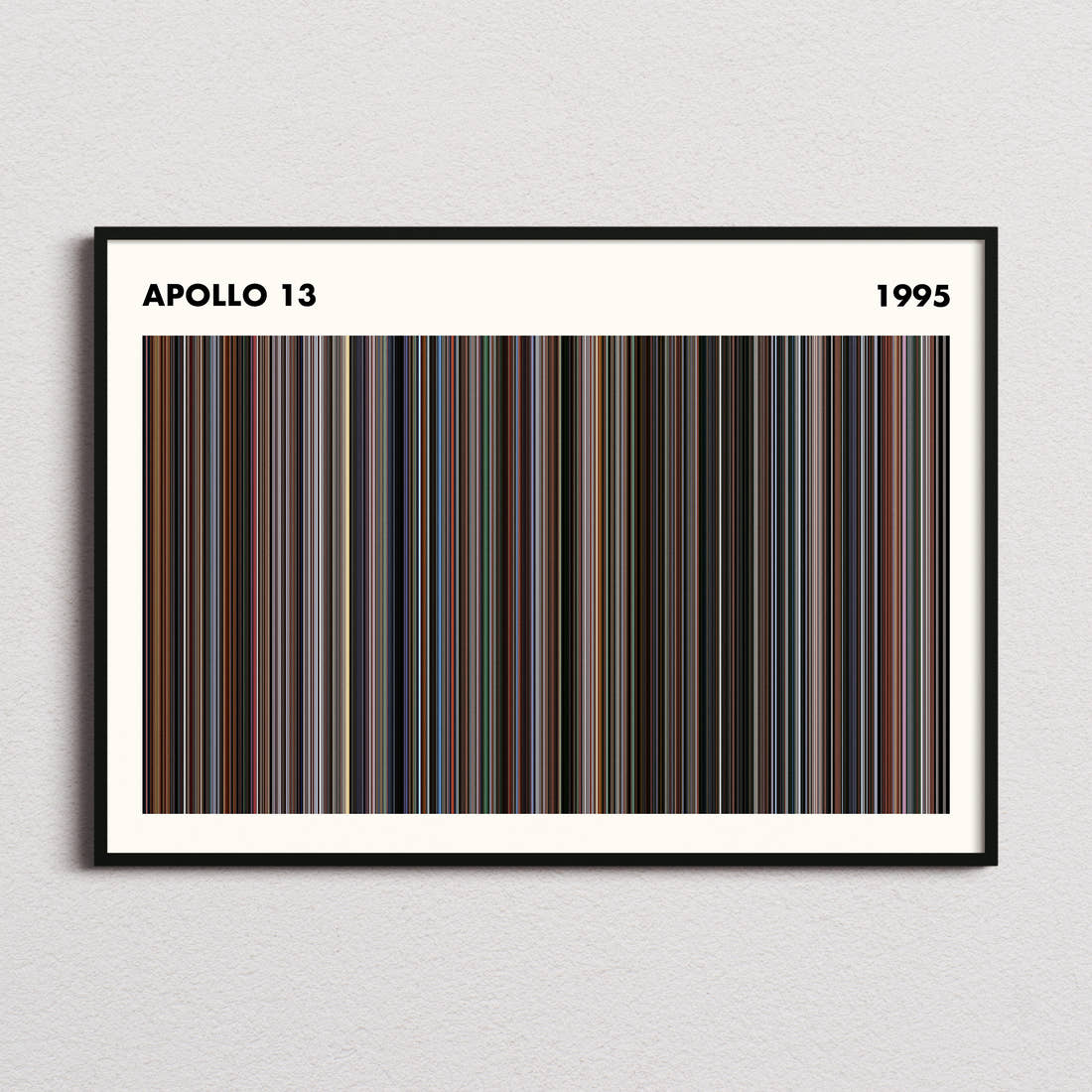 Apollo 13 Movie Barcode Poster - Simplified