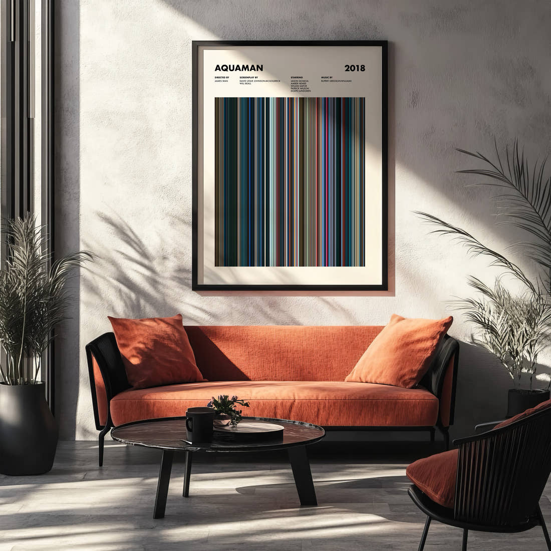 Aquaman Movie Barcode Poster