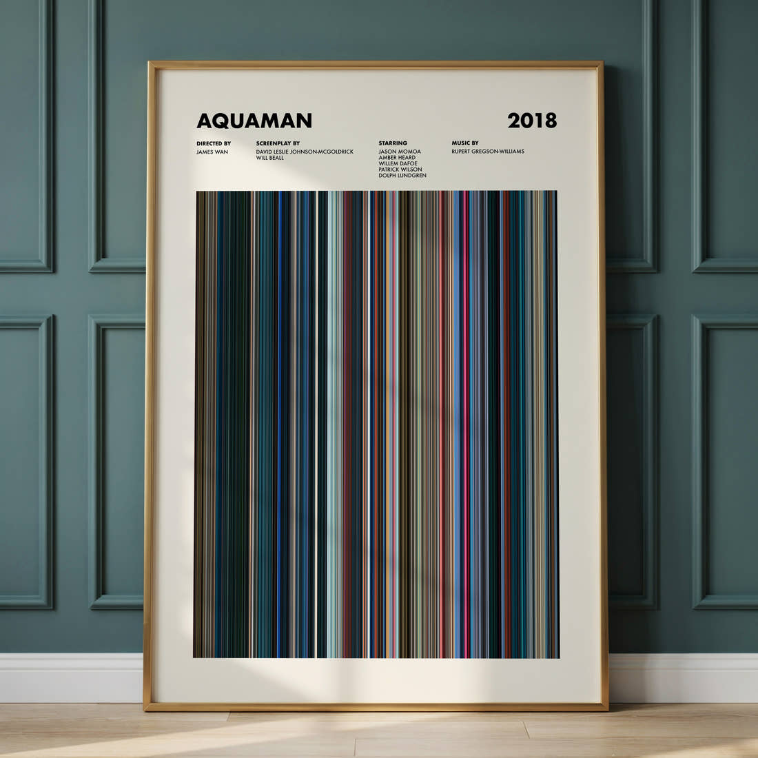 Aquaman Movie Barcode Poster
