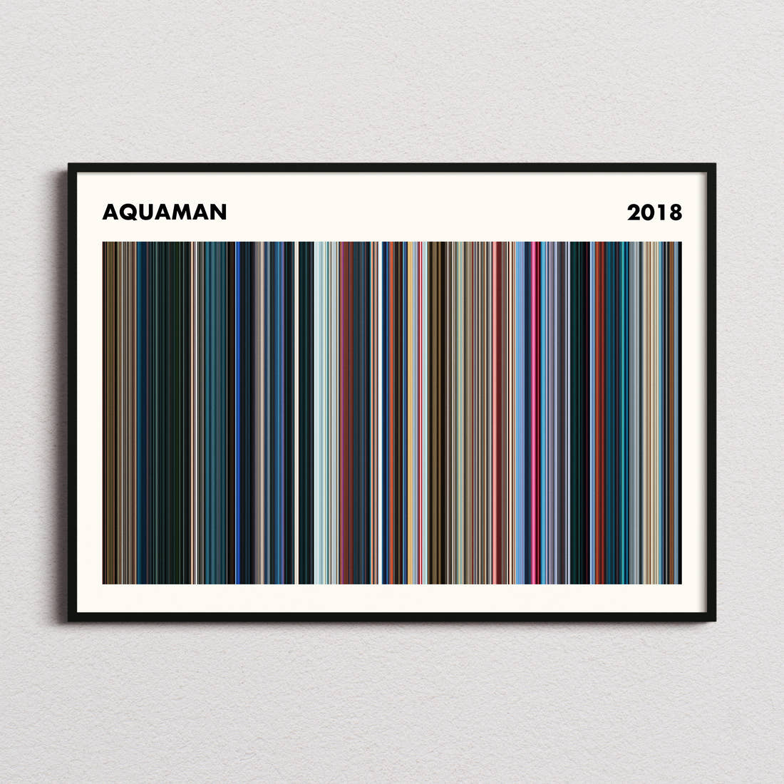 Aquaman Movie Barcode Poster - Simplified