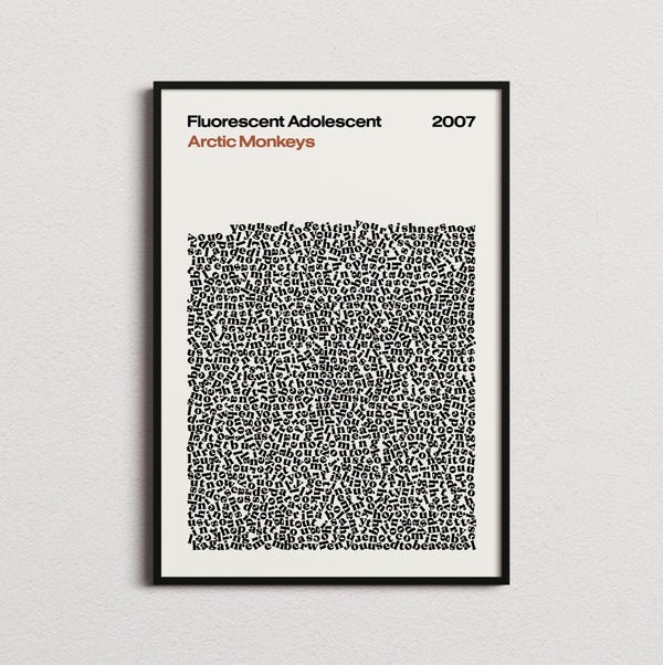 Arctic Monkeys Fluorescent Adolescent Lyric Print