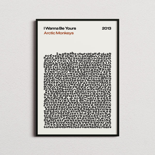 Arctic Monkeys I Wanna Be Yours Lyric Print