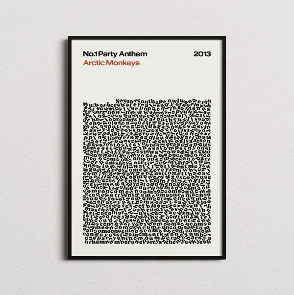 Arctic Monkeys No. 1 Party Anthem Lyric Print