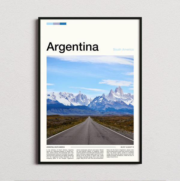 Argentina - Road To The Mountains - Travel Print