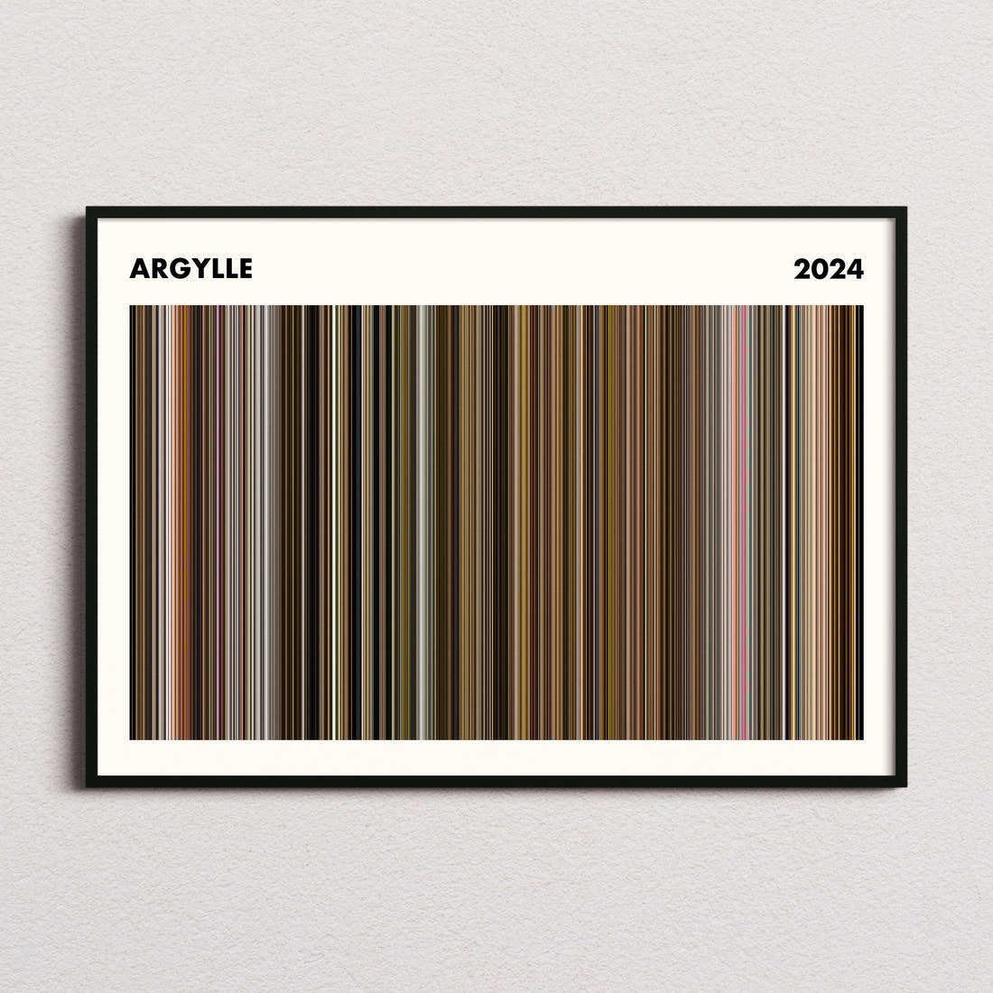 Argylle Movie Barcode Poster - Simplified