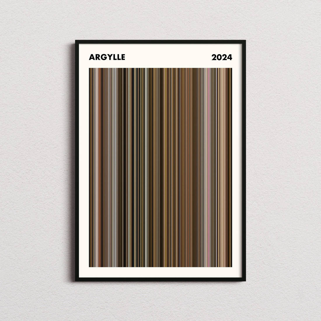 Argylle Movie Barcode Poster - Simplified