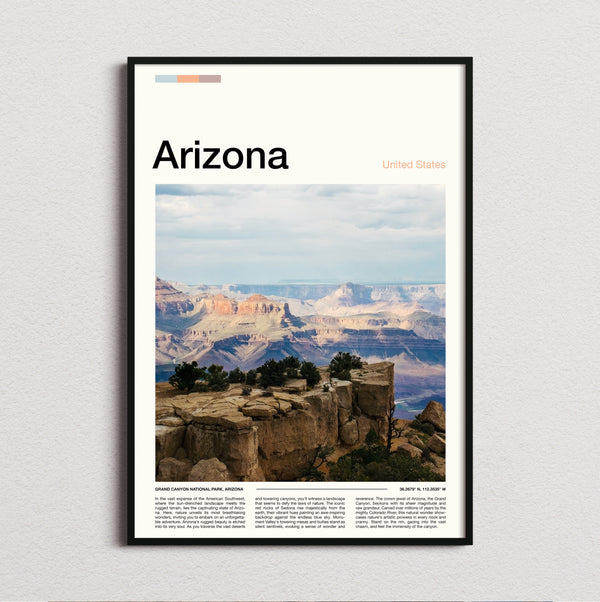 Arizona - Grand Canyon Rim - Travel Print