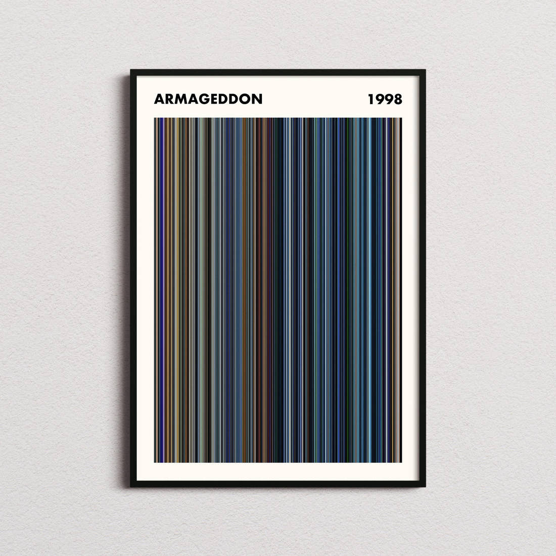 Armageddon Movie Barcode Poster - Simplified