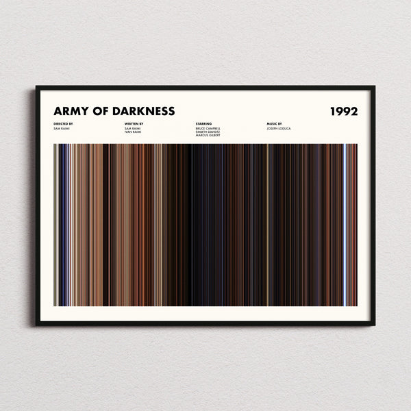 Army of Darkness Movie Barcode Poster