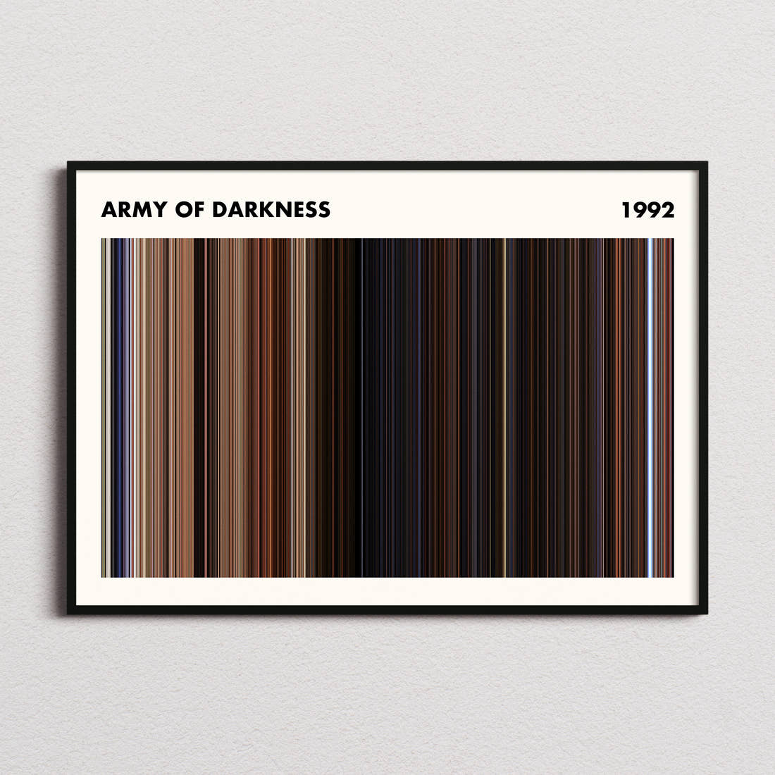 Army of Darkness Movie Barcode Poster - Simplified