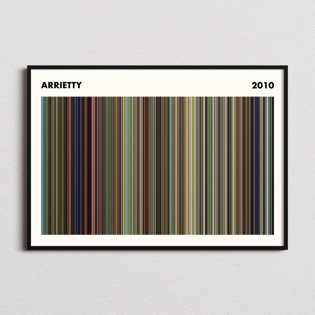 Arrietty Movie Barcode Poster - Simplified
