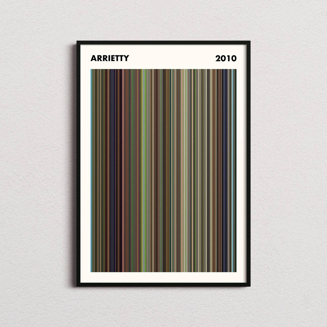 Arrietty Movie Barcode Poster - Simplified