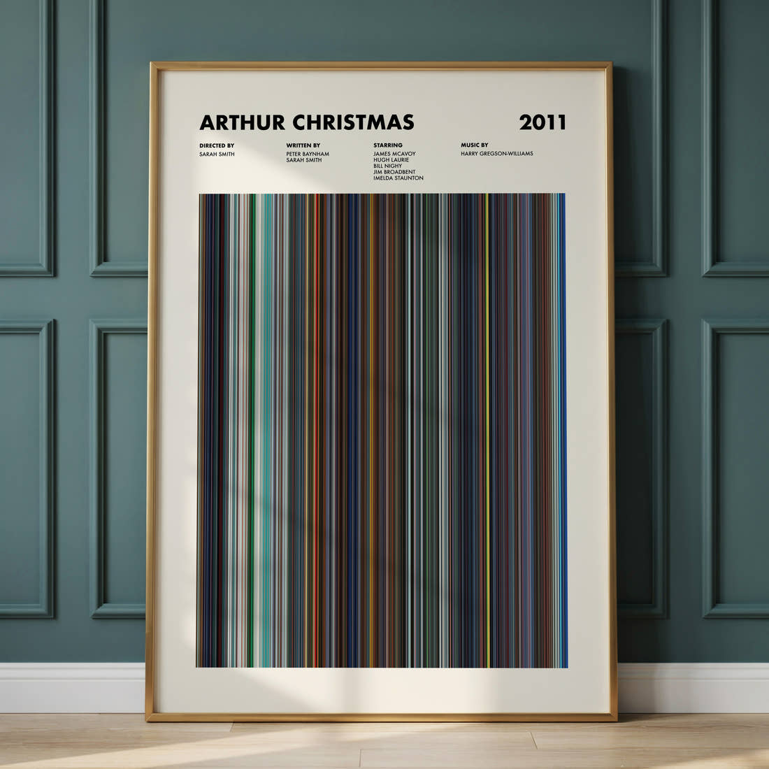 Arthur Christmas Movie Barcode Poster