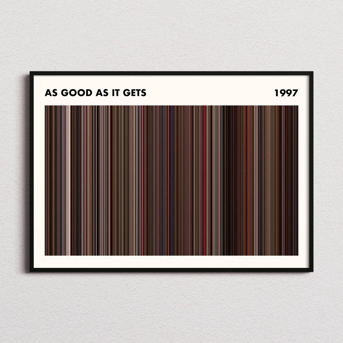 As Good As It Gets Movie Barcode Poster - Simplified